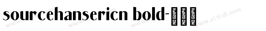 sourcehansericn bold字体转换